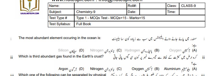 chemistry class 9 short questions and answers 3.pdf