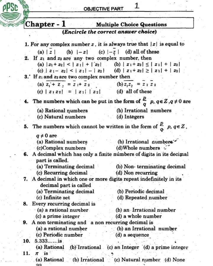 PPSC Math MCQs.pdf