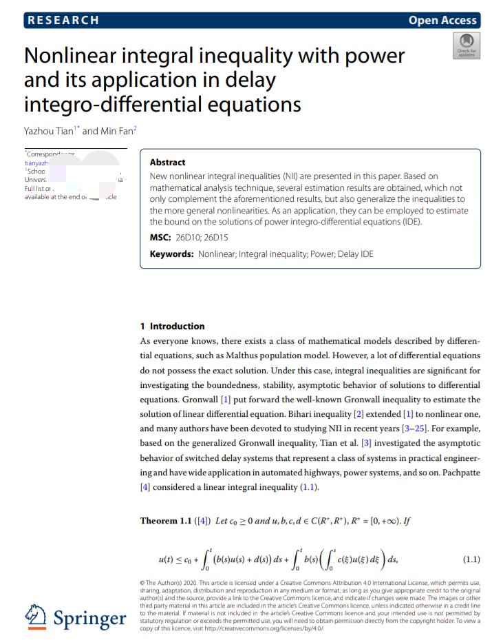 Nonlinear integral inequality with power.pdf