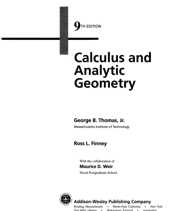 Thomas and Finney Calculus and Analytica.pdf