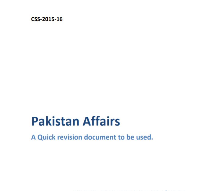 CSS Pakistan Affairs Timeline and Notes.pdf