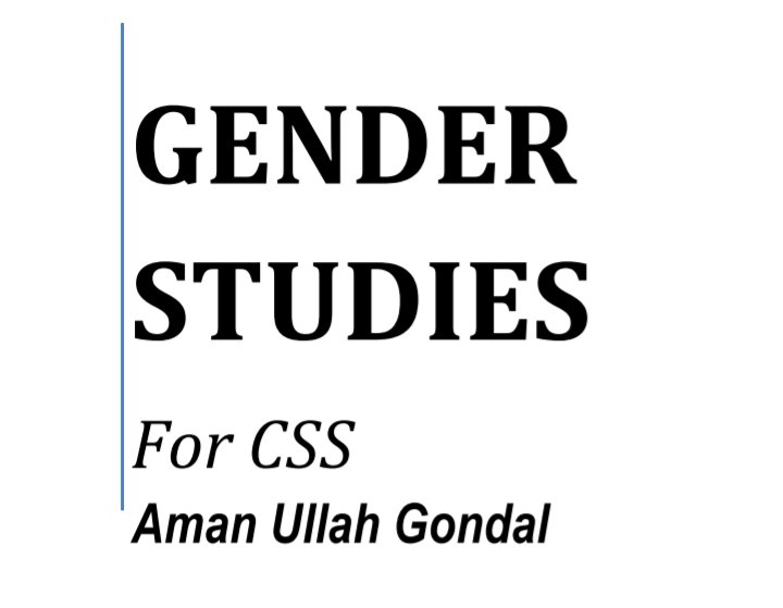 Gender Studies by Amanullah Gondal.pdf
