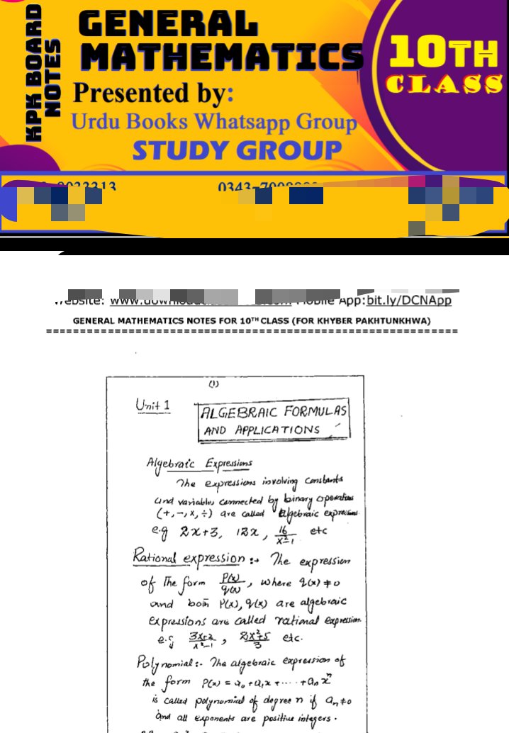 10th General Mathematic Notes KPK Board.pdf