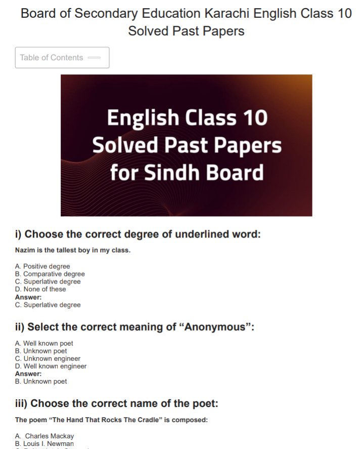 10th Class English Past Papers Sindh Board.pdf