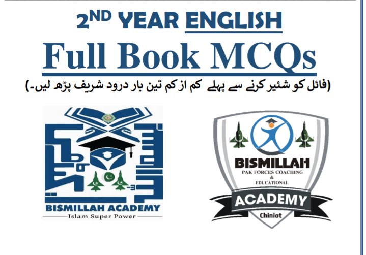 2nd Year ENGLISH Full Book Solved MCQs.pdf